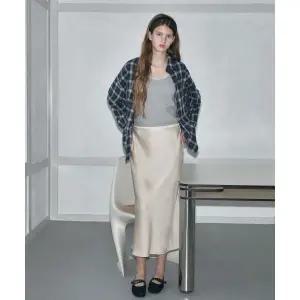 SO IR SATIN LONG SKIRT - SAND BEIGE 2073443