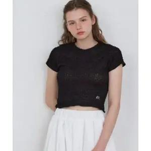 SO IR TERRY CROP TOP - BLACK 2073458