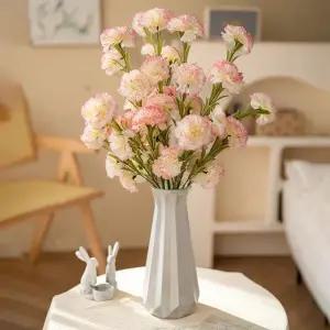 생화 느낌 인조 카네이션 조화부케 거실 식탁 인테리어 장식용 소품