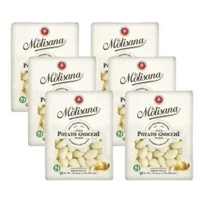 라 몰리사나 감자 뇨키 6팩 - 이탈리아 정통 부드럽고 섬세하며 2분 만에 조리 가능 1파운드 봉지 6개