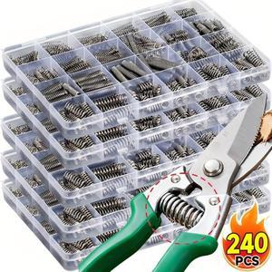 박스가있는 압축 스프링 키트 스테인레스 스틸 범용 전자 기계 수리 DIY 수제 액세서리