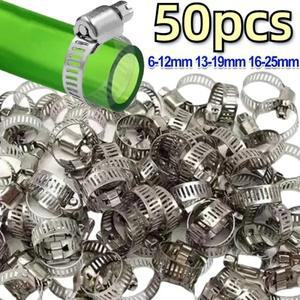 스테인레스 스틸 스크류 밴드 호스 클램프 조정 가능한 수도꼭지 물 파이프 패스너 자동차 연료 튜브 웜 기