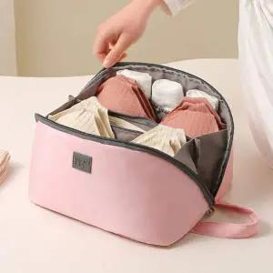 지퍼형 여행용 속옷 가방 1P 분리 수납 파우치 출장 이동 양말 보관