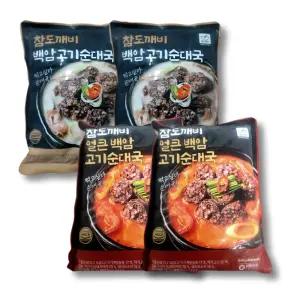 참도깨비 백암순대국 640g 기본맛 2봉 + 얼큰한맛 2봉