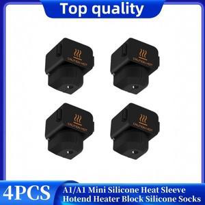 Bambu Lab A1A1 Mini 용 4PCS 실리콘 양말 커버-히터 블록 및 노즐 3D 프린터 액세서리 고온 내구성 커버