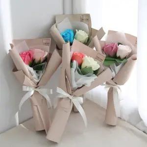 더봄 비누꽃다발 2송이 장미 졸업식 생일 유치원 학예회 발표회 단체꽃다발