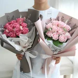 더봄 비누 꽃다발 10송이 장미 졸업식 발표회 학예회 연주회 여자친구꽃선물