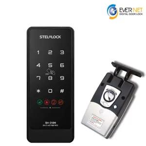 에버넷 스텔락 SH-210H 후크방식 현관문도어락 디지털 도어락 번호키 학교 상가 미닫이문 방화문용