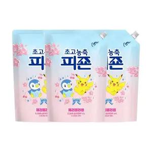 피죤 초고농축 섬유유연제 체리블라썸 리필 1.3L, 3개  (봄 한정 에디션)