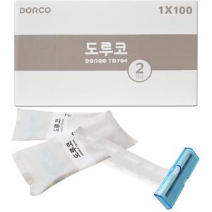 도루코 TD704 일회용면도기 100개 개별포장 휴대용 여행용 업소용 일회용 면도기