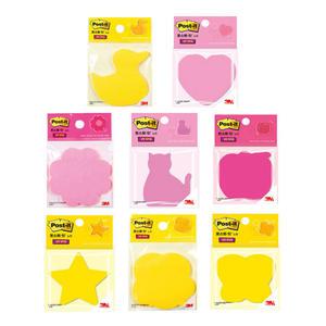 3M 포스트잇 강한 점착용 노트 모양 SSN DC 슈퍼 디자인 메모지 하트 사과 별 나비 꽃 오리 말풍선