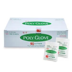 고려 멸균폴리글러브 POLY GLOVE 소독장갑 일회용장갑