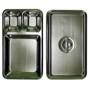 드레싱밧드 3칸 225x130x30mm 스텐 주사기밧드 기구통 소독통 사각트레이