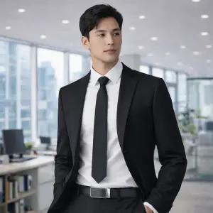 (맨즈코어) 남성 소가죽 벨트 정장 캐주얼 패션 자동버클 남자 허리띠 혁대