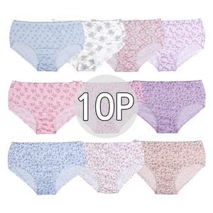 필굿 순면 스판 맥시 삼각 팬티세트 포레스트 10매 여자 마담 임산부 엄마팬티 아줌마 할머니속옷 빅사이즈