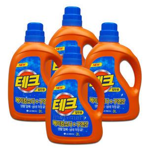 [테크] 베이킹소다+구연산 액체세제 일반용 용기 3L x 4개