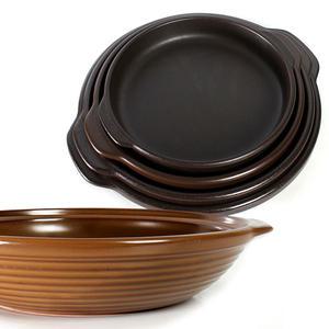 국산 게르마늄 식기/모음 접시 전골판 전골냄비 황토 뚝배기 피자 찜접시 그릇