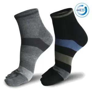 면100 쿨텍스 볼드링글 중목 남성 발가락양말 5켤레 빠른 땀흡수 무좀 항균 양말