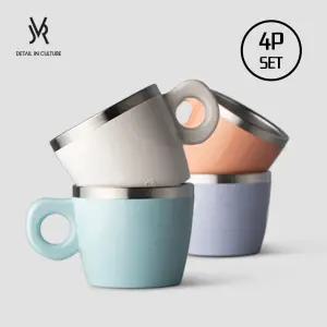 JVR (4P 1SET) 밀키 머그 220ml 커피잔 어린이스텐머그컵 유아, 아동, 양치컵