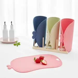 이놀 칼집나지 않는 안심도마 양면 항균 TPU 실리콘 이유식 도마