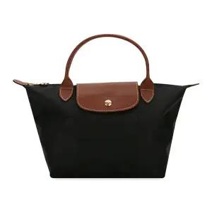 [롱샴] 여성 르 플리아쥬 블랙 토트백 스몰 1621 089 001