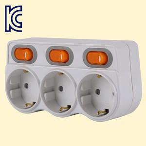 절전 L자 벽면 꽂음 절전3구 스위치 멀티탭 콘센트 전기자재 국산(P)