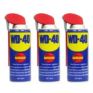 대용량 방청제 WD40 녹방지 윤활 습기 기름때 제거 다목적 윤활유 WD-40SS 450ml 3개