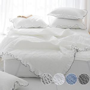 바숨 선염 시어서커 여름이불+패드+베개커버 침구세트 슈퍼싱글 SS