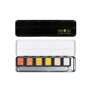 파인텍 펄고체물감 수채 6색세트 F0600