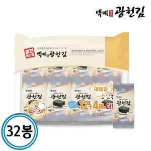 [백제광천김] 재래 도시락김 16단 4gx32봉
