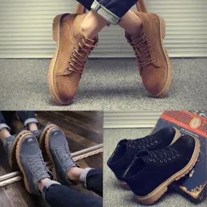 남자 워커부츠 가을신발 키높이 세무 스웨이드워커 워커화