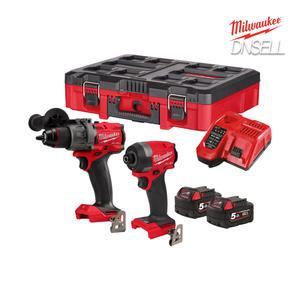 밀워키 M18 FPP2A3-502P 충전 해머드릴 임팩트 드라이버 GEN4 콤보 세트
