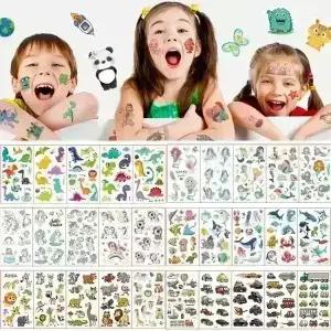 (10장세트) KC인증 어린이 타투스티커 캐릭터 판박이 스티커