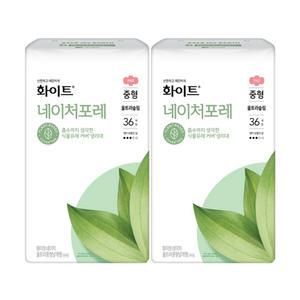 화이트 네이처포레 울트라슬림 중형 36p x 2팩