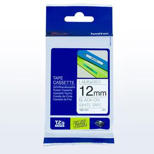 브라더 라벨프린터 PT-H110BW PT-H110PK 12mm TZe231 흰색바탕검정글씨 라벨테이프 라벨지 라벨기
