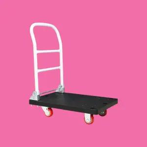 접이식 대차 소형 블랙 적색 기본형 (고정2+회전2) 핸드카트