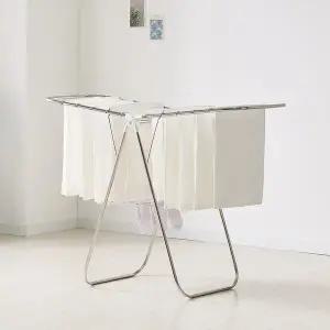 [리빙코아]국산 올스텐 접이식 튼튼한 프리미엄 빨래건조대 화이트 중형