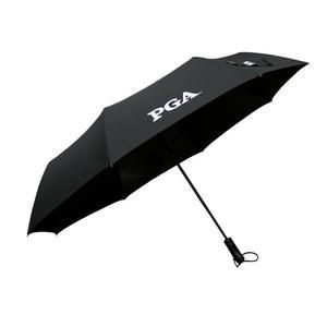 PGA 골프 무지 3단 자동우산, 블랙, 1개