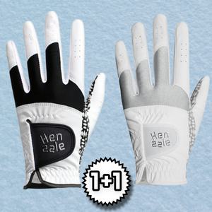 1 + 1 남성용 여성용 헨즐 논슬립 비올때 세무 우천 기능성 메쉬 빨아쓰는 좌타 골프장갑 2장