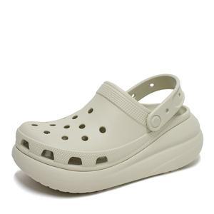 [크록스] 클래식 크러쉬 클로그 플랫폼 샌들 슬리퍼 본화이트 207521-2Y2