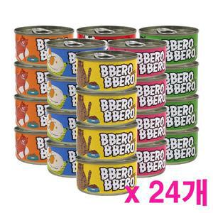 [친절한도그씨]빼로빼로 80g x 24개 육수가득 그레이비 고양이캔 6종혼합
