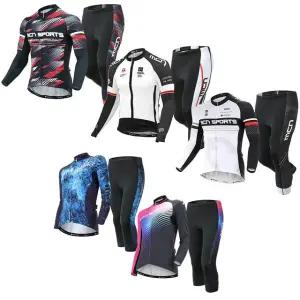 MCN 남자 여자 긴팔+7부바지 라이딩복 자전거 의류 복장