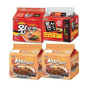팔도 왕뚜껑봉지면, 130g, 4입, 1개 + 틈새라면, 120g, 5입, 1개 + 일품삼성짜장, 120g, 4입, 2개