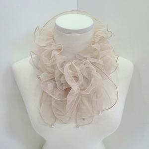 [애슬릿] 여성 진주 무지 레이스 미니 쁘띠 스카프