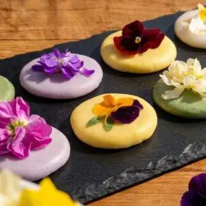 알록달록 화전 만들기 세트(반죽100g 4봉+식용꽃) 화전놀이 체험 천연재료