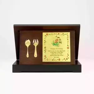 금수저 금포크 2.00g 상패 돌선물 아기 첫돌 백일