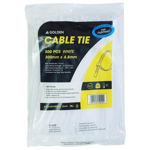 골든 케이블타이 300mm x 4.8mm 백색 500개입