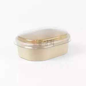 종이도시락 DRP 206B 펄프용기 PET 뚜껑 500세트 샐러드용기