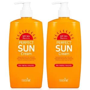 [터치미] 퍼펙트 자외선 차단 초대용량 선크림 500mlX2개  SPF50+PA++++/ 3중 기능성 골프장