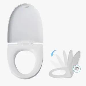 이누스 양변기 시트 ISE704 상부체결형 슬로우시트 D형 간편설치 국산